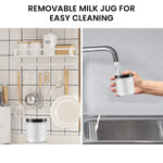 Electric Milk Frother, Electric Milk Frother for for Cold/Hot Milk Frother, Milk Steamer, Non-Stick Coating Milk Frother Milk Foamer Frother Standalone Frother