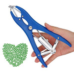 HASTHIP Livestock Castration Bander with 100 Castrator Rings featuring Metal Frame & Plastic Handles for Lambs and Piglets | 21.5cm Tail Docking Tool