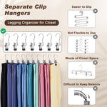 HASTHIP Adjustable Clothes Pants Hangers for Closet Organization with 360° Swivel Hooks | 10 Pcs Metal Clip Design