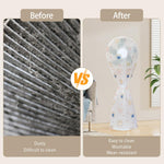 HASTHIP Floor Fan Dust Cover for Full 57 in Protection with PEVA Waterproof Material | Universal Fit and Easy Clean Design