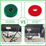 HASTHIP Plant Tie Strap for Garden Support with Hook and Loop Design 20 pcs 1 m Nylon Rolls