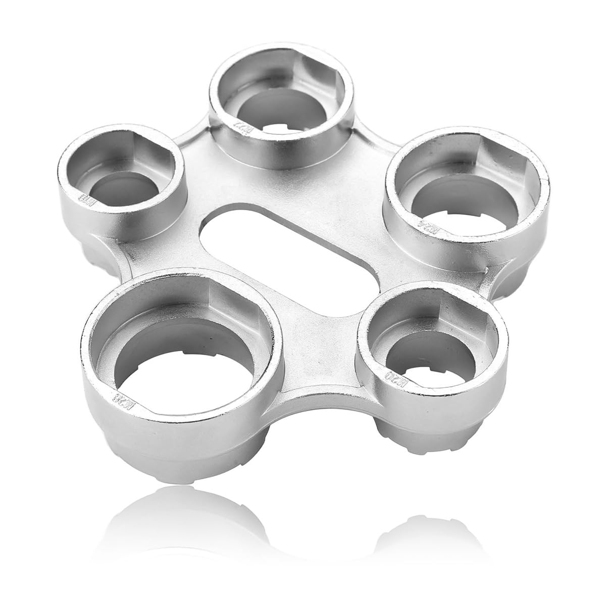 HASTHIP® Herramienta 10 en 1 para extracción de aireadores de Grifo,Llave metálica Universal Multifuncional con roscas M28 M24 M22 M20 M18 M16,Ideal para fregaderos Cocina y baño