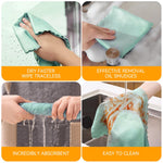 HASTHIP Microfiber Cleaning Cloth for Kitchen and Car Glass 10 pcs 30x30cm | Reusable Towel