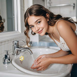 HASTHIP Silicone Sink Overflow Hole Covers for Bathroom Vanities with Flower Design Pack of 3