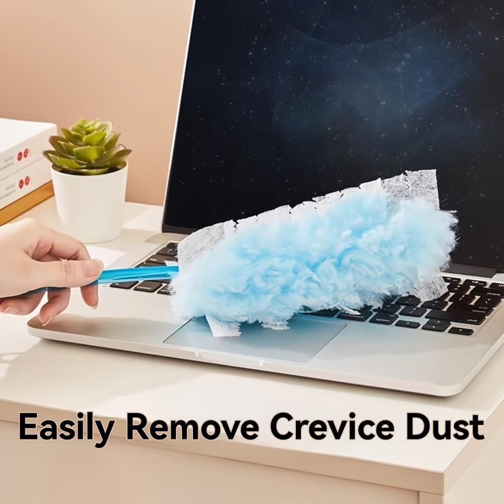 HASTHIP Static Duster for Home and Office with 30 Pcs Refills | Compact Reusable Cleaner