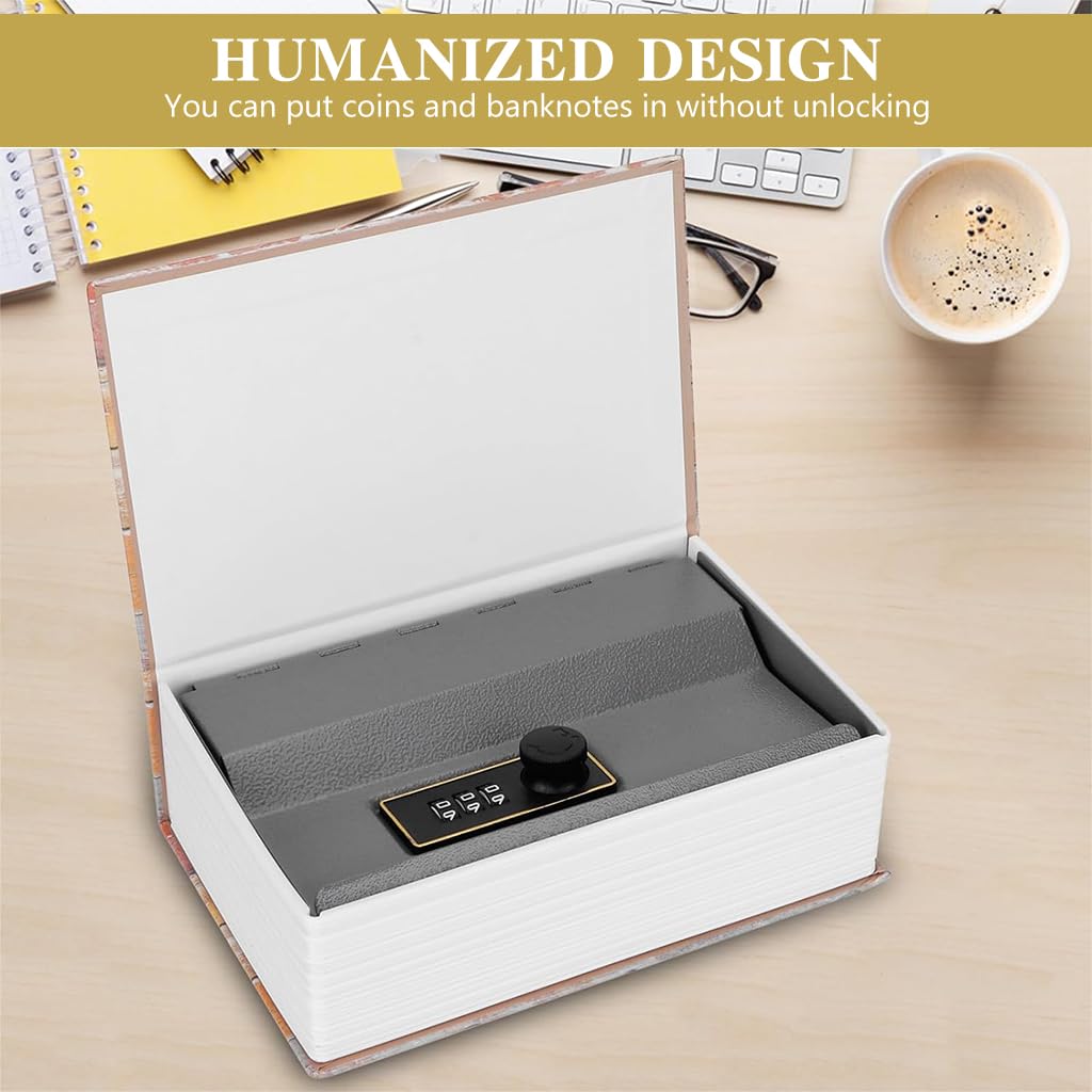 HASTHIP® Vintage Butterfly Metal Storage Box with Combination Lock, Safe Box Piggy Bank Office Personal Safe Box Diary Mini Lockerfor Cash Bills Piggy Bank Diary Office, 9.5"x6.2"x2.2"
