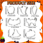 HASTHIP Halloween Cookie Cutters Set for Baking with 7pcs Stainless Steel Molds | Fun Shapes