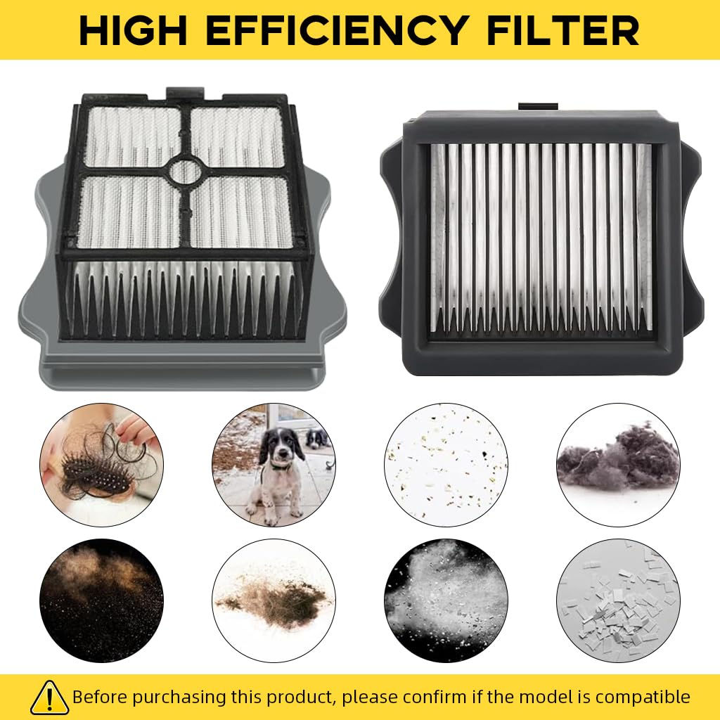 HASTHIP Replacement Brush Roll Set for Tineco S5 S5 Pro with 2 Rolls and 3 HEPA Filters | Soft Microfiber Wet Dry Use