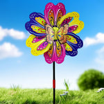 HASTHIP Garden Windmills for Outdoor Decor with 9.24 in Diameter & Butterfly Charm | PVC Construction
