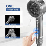 HASTHIP Hand Shower for Bathroom with 1.5m Hose and Silicone Massager Ring | 3 Spray Modes