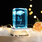 HASTHIP LED Display Stand for Crystal and Glass Art featuring Touch Switch & 6 Color Modes | 2.68 in Square Base