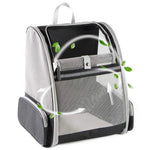 HASTHIP® Breathable Design Cat Bag Carrier Backpack for Hot Weather, Expandable Cat Dogs Cage, Cat Bag, Backpack Design Pet Travel Carrier Pet Case for Small Pets (Grey)