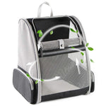 HASTHIP® Breathable Design Cat Bag Carrier Backpack for Hot Weather, Expandable Cat Dogs Cage, Cat Bag, Backpack Design Pet Travel Carrier Pet Case for Small Pets (Grey)