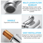 HASTHIP Bathroom Wash Basin Tap for Kitchen with Single Handle Lever and 23.6 Inch Lines | Chrome Finished ABS