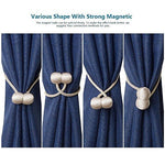 HASTHIP Magnetic Curtain Tiebacks for Home and Office with Strong Nickel Plated Magnet | Pack of 2