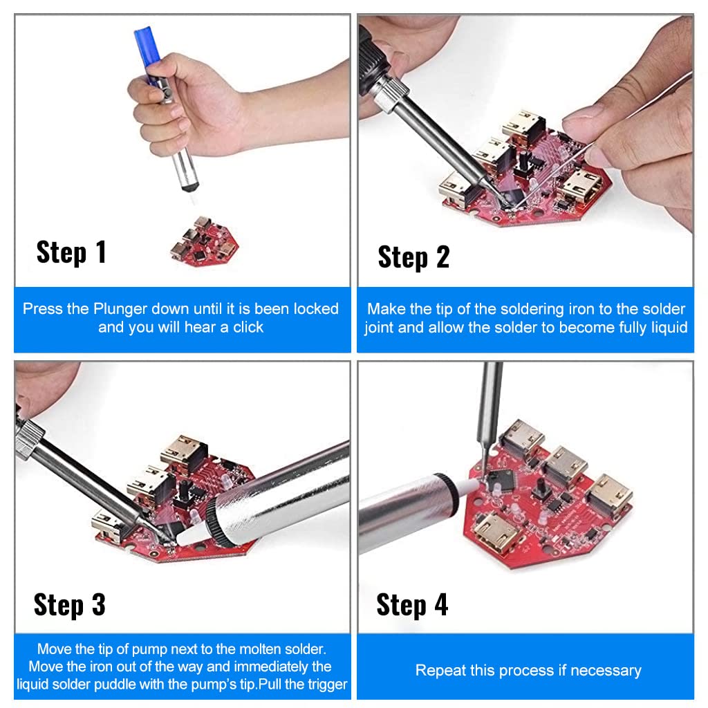 Soldering Iron Kit with Adjustable Temperature Welding Iron, 60W 110V Soldering Machine Solder Soldering Iron with 5pcs Tips, Stand, Tweezers, Sponge, Flux Pen, Solder Wire