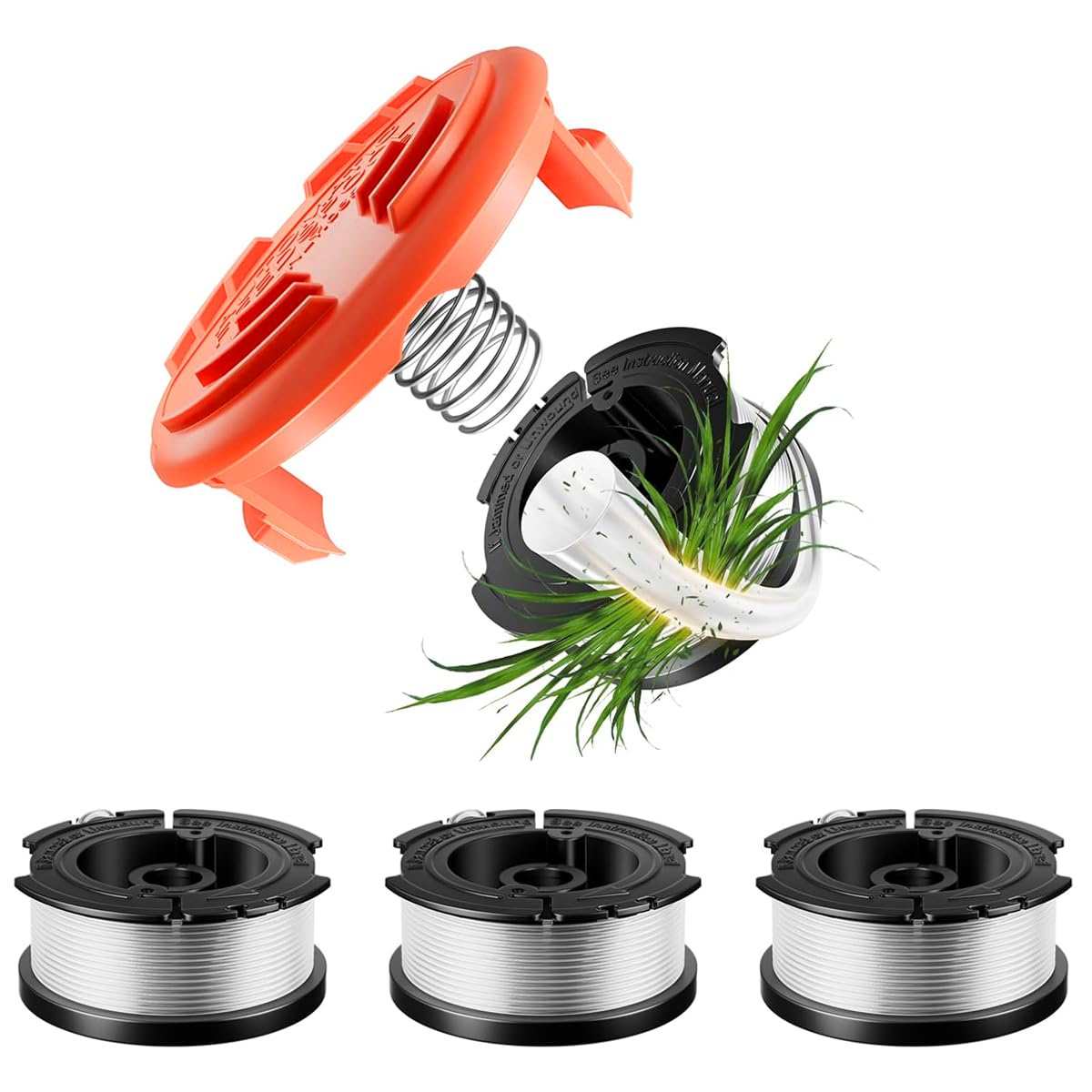 HASTHIP Grass String Trimmer Wire for BLACK+DECKER featuring 30ft Nylon Spool | Easy Installation