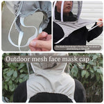 HASTHIP Mesh Face Shield Hat for Beekeeping and Gardening with Wide Brim and Breathable Polyester