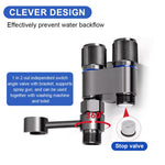 HASTHIP Toilet Spray Gun Kit with Dual Valve Controls and Spring Coiled Hose | Stainless Steel