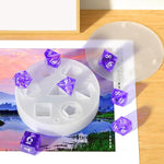 HASTHIP Silicone Dice Molds for Epoxy Resin Casting featuring Multifaceted Design | DIY Art and Gaming Craft Mold