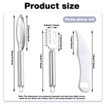 HASTHIP Fish Scaler Set for Easy Fish Cleaning featuring 3 PCS Ergonomic Handle Tools | 304 Stainless Steel