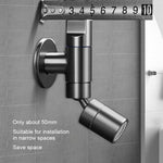 HASTHIP Laundry Faucet for Home with 360° Swivel Spout and Dual Spray Modes | Universal 1/2'' Wall Mount