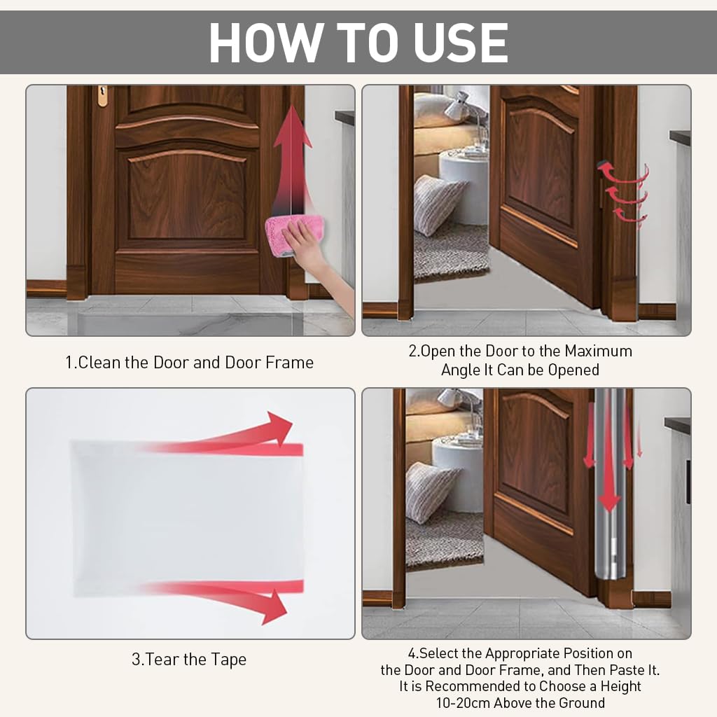 HASTHIP® Door Finger Pinch Guard for Baby Proofing, Kids, Door Pinch Guard, Cover Pinch Guard for 90 & 180 Degree Doors Frame & Baby Gate.