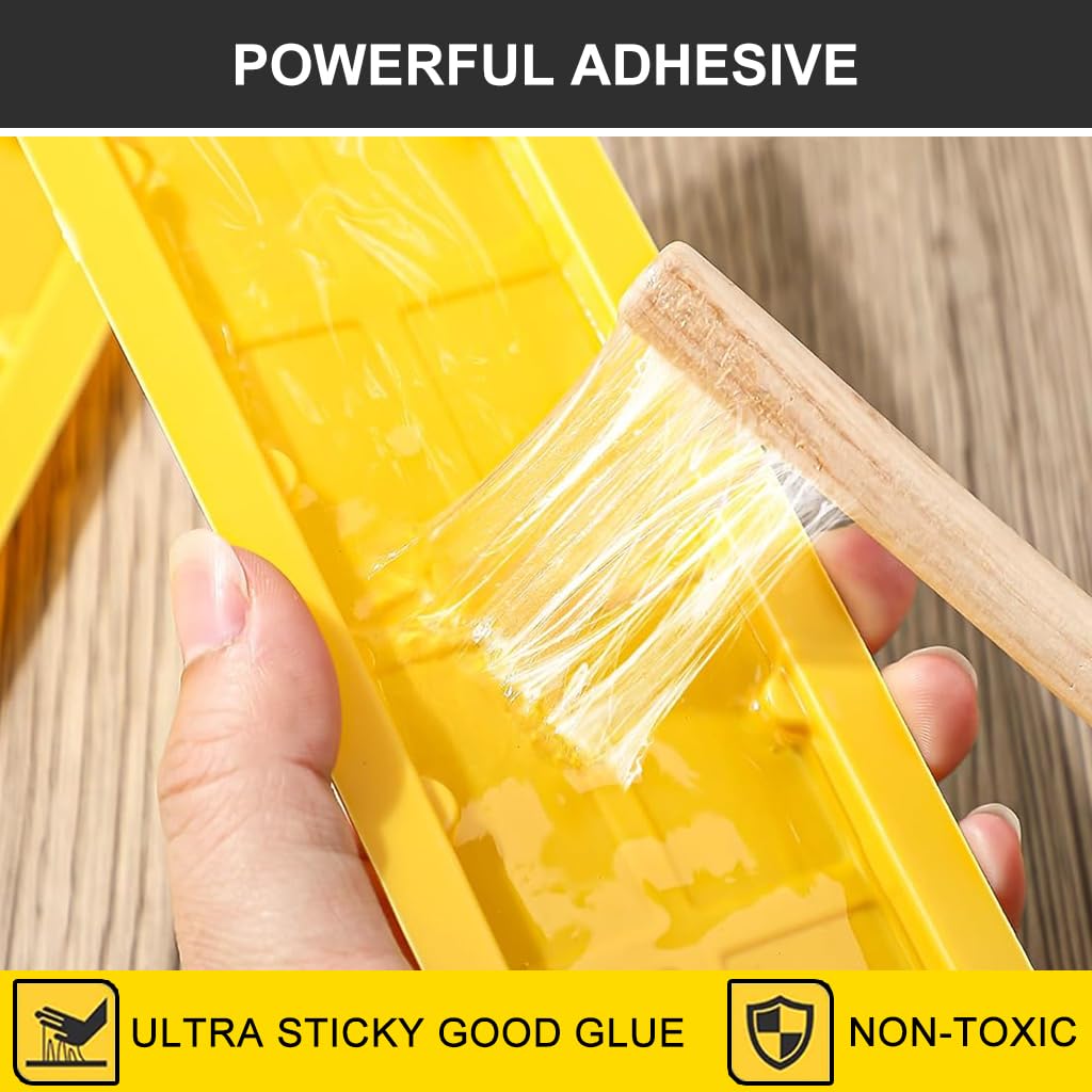 HASTHIP Sticky Fly Trap for Indoor and Outdoor Use with Pre-Glued Panels 8Pcs 22x5cm | Yellow Bug Catcher for Flies and Cockroaches