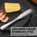 HASTHIP Butter Spreader Knife Set for Cold Butter with 8 in Design and Shredding Holes