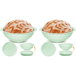 HASTHIP Silicone Bread Basket for Sourdough Proofing with 9.6 in Round Folding Design | 2 PCS Green