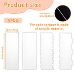 HASTHIP Cake Scraper Set for Icing with 7 Textured Edges and 9.4×3.9 in Comb Size | Food‑Grade Tool