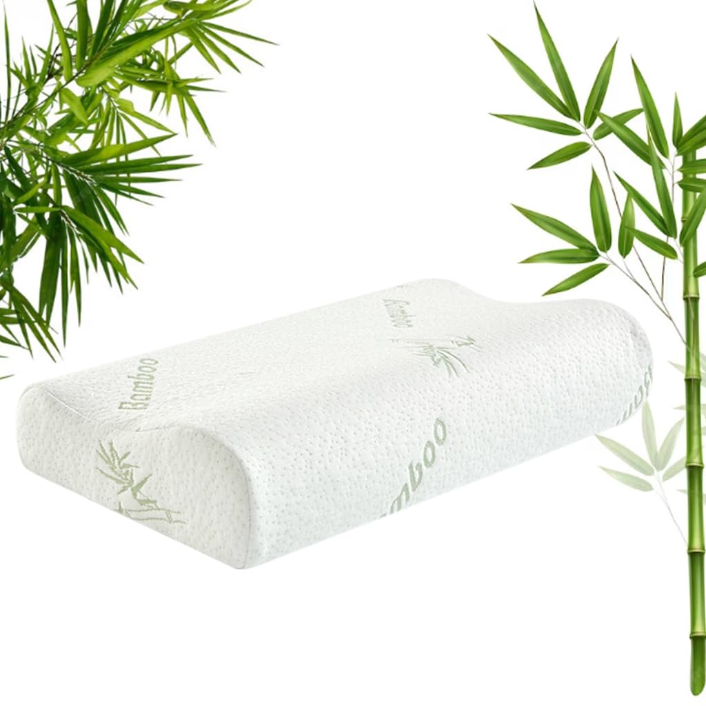 HASTHIP Sleeping Pillow for Neck Support with Ergonomic Contour Design and Bamboo Fiber Cover