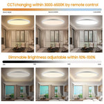 HASTHIP® Lámpara de Techo LED con Control Remoto 24W 3200lm 12 Pulgadas