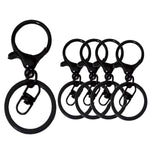 HASTHIP® 20 Piezas Mosquetones Giratorios y Anillas de Llavero Estrella Colorida, Ganchos Metálicos con Anillas Abiertas y Aros Divididos, Ideal para Artesanía, Manualidades, Joyería DIY