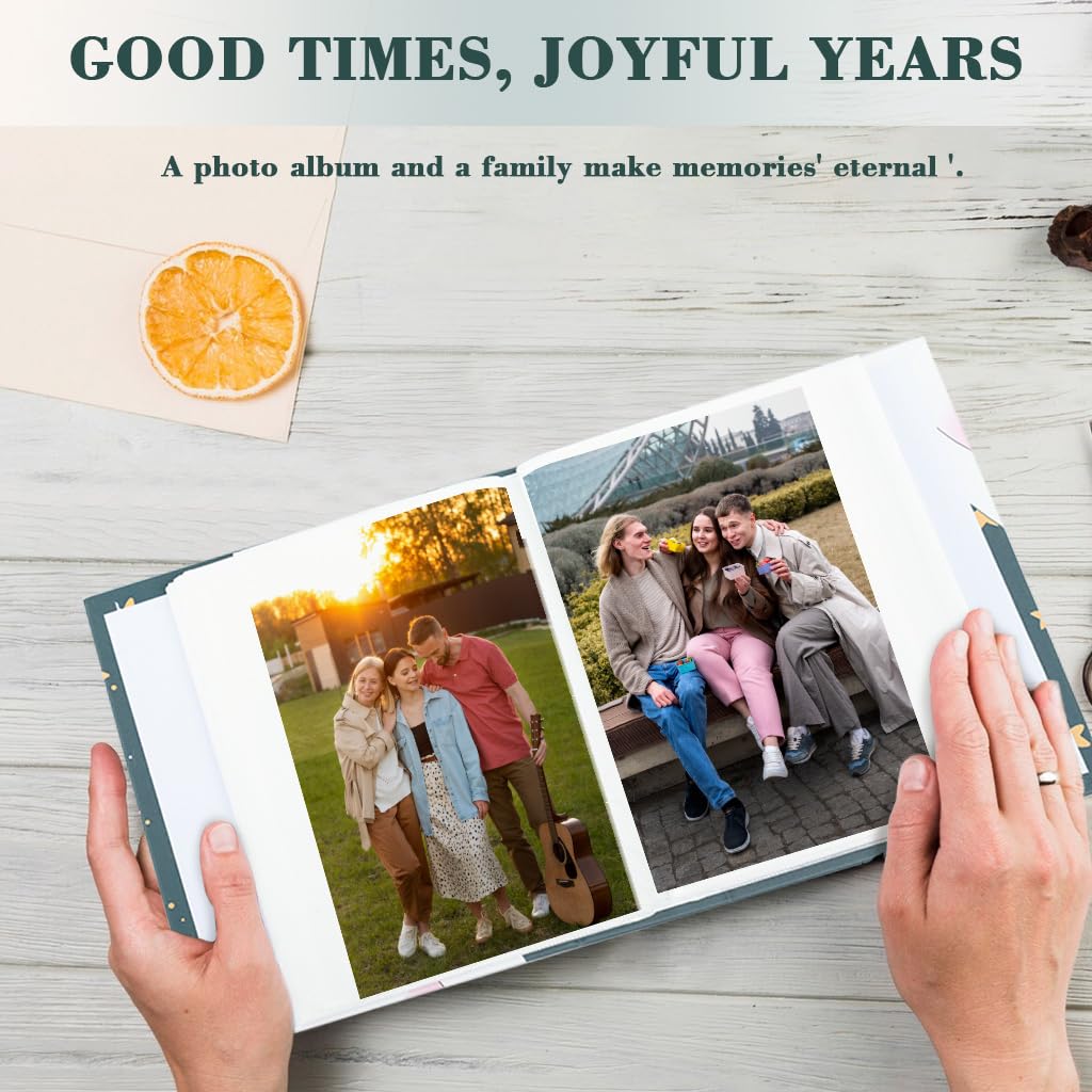 HASTHIP Photo Album 4x6 for Family Memories with Clear Pockets Holds 100 Photos | Baby Gift