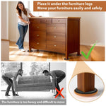 HASTHIP Chair Leg Floor Protectors for Wooden Floors with 3.5 in Felt Pads | Noise Reduction