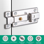 HASTHIP Door Latch for Room and Fence Doors featuring One Press Release and Screw Fixed Steel Design