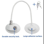 HASTHIP® SafetyGuard Child Safety Lock for Cabinets, Cupboards, Fridge & Freezer, 2 Keys Included, Adhesive Residue-Free, White Childproof Lock for Home Security