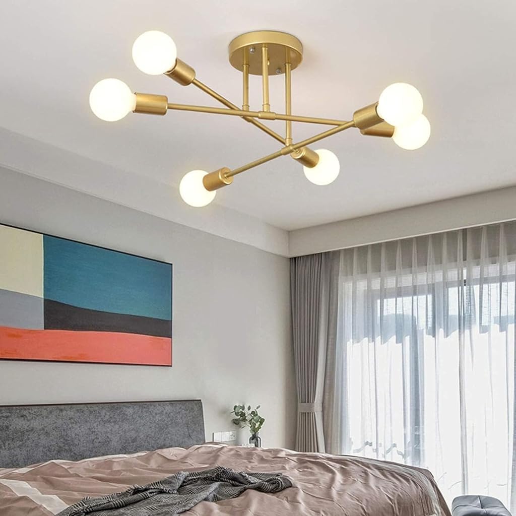 HASTHIP 6-Light Modern Metal Flush Mount Ceiling Light, E27
