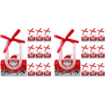 HASTHIP Christmas Gift Box Set for Holiday Packing with Handle and Ribbon | 20pcs 10x5.2x15.5cm Paper Boxes