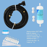 HASTHIP Cool Mist Spray System for Outdoor Cooling with 26ft Hose and Built in Water Filter | Patio and Garden Irrigation Kit