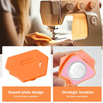 HASTHIP Magnetic Seam Guide for Sewing Machine with Polygonal Magnetic Gauge | Orange Sewing Tool for Quilting Precision