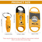 HASTHIP Cigar Cutter Set for All Cigar Sizes with 23mm V Cutter and 8mm Punch | Stainless Steel Gift