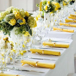 HASTHIP Napkin Rings for Dining Table featuring Golden Semicircle Design and 24PCS Set