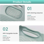 HASTHIP Wash Board for Hand Washing Clothes with Built-In Soap Slot and Non-Slip Grips | ABS Laundry Scrub Pad for Home and Dorm Use