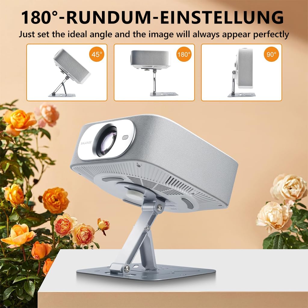 HASTHIP® Soporte Proyector 3 en 1, Trípode Ajustable Plegable con Rosca 1/4'', Montaje de Escritorio Pared Techo, Rotación 360° Compatible con Proyectores Cámaras y Webcams