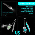 HASTHIP Metal Feather Bookmark for Reading with Glow in the Dark 3D Owl Design | 11.5cm Zinc Alloy Gift