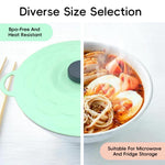 HASTHIP Silicone Lids for Bowls and Pots featuring Dual Ears | 5 Sizes 4–12 in BPA‑Free Silicone