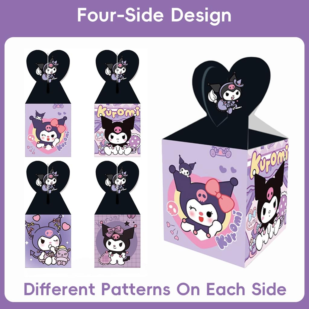 HASTHIP Gift Boxes for Return Gifts featuring Heart Shaped Handle Design | 12Pcs Cute Cartoon Paper Bags for Birthday and Party Favors