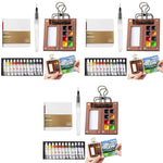 HASTHIP Pocket Watercolor Acrylic Painting Book with 12 Colors and 2.36 in 8 Grid Palette | Travel Art Kit for Kids and Adults